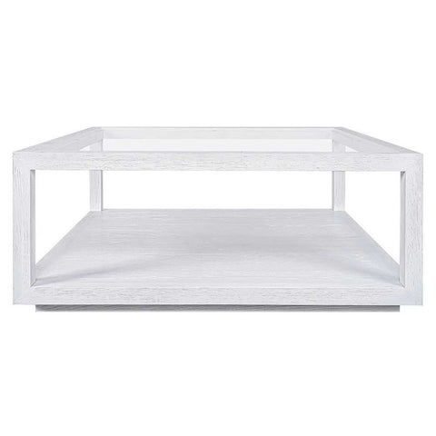 Sadie Oak Square Coffee Table - White - Coffee Tables - Eleganté