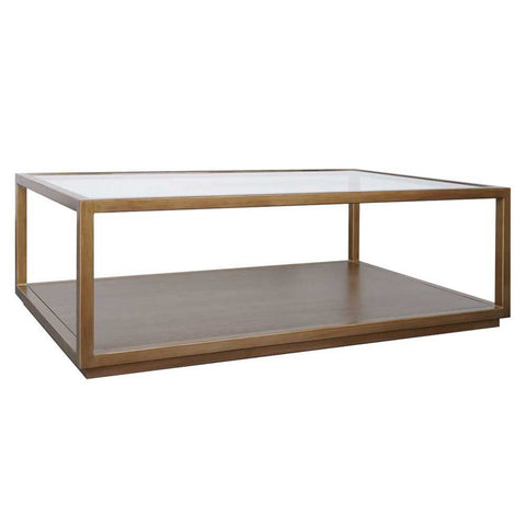 Sadie Rectangle Coffee Table - Antique Gold - Coffee Tables - Eleganté