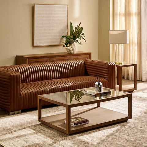 Sadie Oak Rectangle Coffee Table - Walnut - Coffee Tables - Eleganté