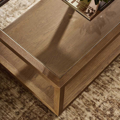 Sadie Oak Rectangle Coffee Table - Walnut - Coffee Tables - Eleganté