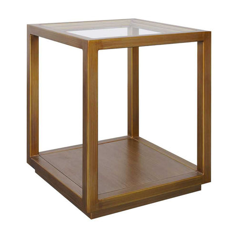 Sadie Square Side Table - Medium Antique Gold - Side Tables - Eleganté