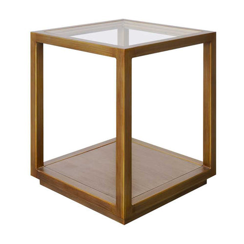 Sadie Square Side Table - Medium Antique Gold - Side Tables - Eleganté