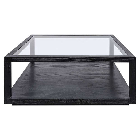 Sadie Oak Square Coffee Table - Black - Coffee Tables - Eleganté