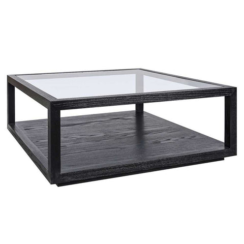 Sadie Oak Square Coffee Table - Black - Coffee Tables - Eleganté
