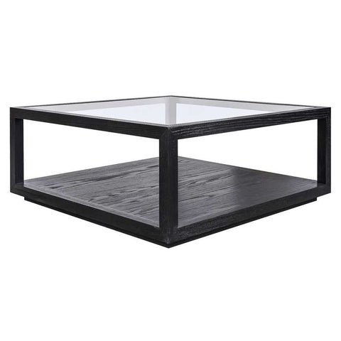 Sadie Oak Square Coffee Table - Black - Coffee Tables - Eleganté