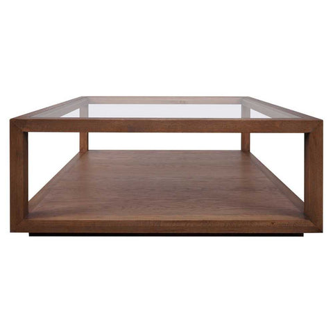 Sadie Oak Square Coffee Table - Walnut - Coffee Tables - Eleganté