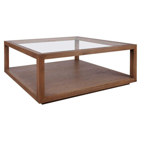 Sadie Oak Square Coffee Table - Walnut - Coffee Tables - Eleganté
