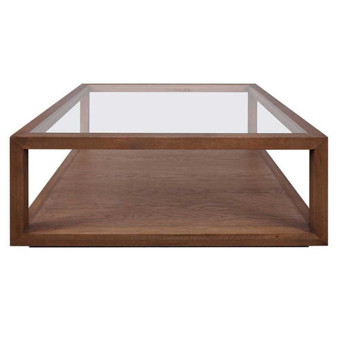 Sadie Oak Square Coffee Table - Walnut - Coffee Tables - Eleganté
