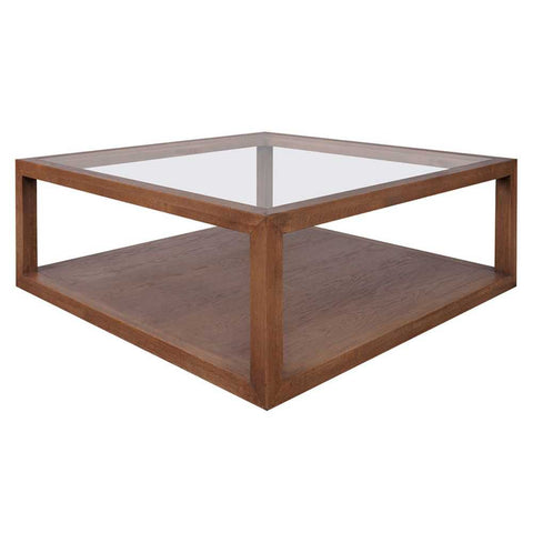 Sadie Oak Square Coffee Table - Walnut - Coffee Tables - Eleganté