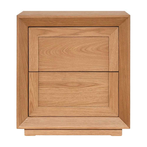 Balmain 60x65cm Tall Bedside Table - Natural Oak - Bedside Tables - Eleganté