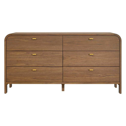 Chisholm 160cm 6 Drawer Chest - Walnut - Chests of Drawers - Eleganté