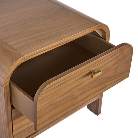 Chisholm 60x60cm Bedside Table - Walnut - Bedside Tables - Eleganté