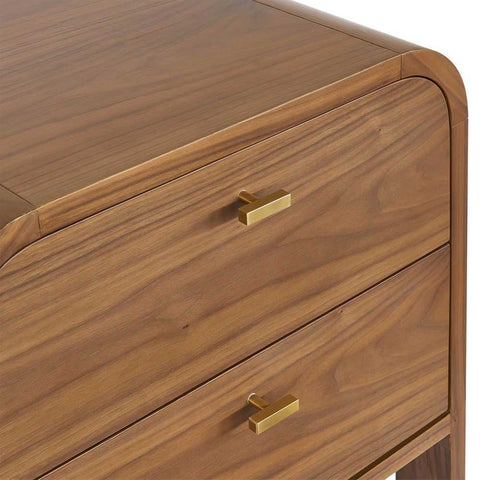 Chisholm 60x60cm Bedside Table - Walnut - Bedside Tables - Eleganté