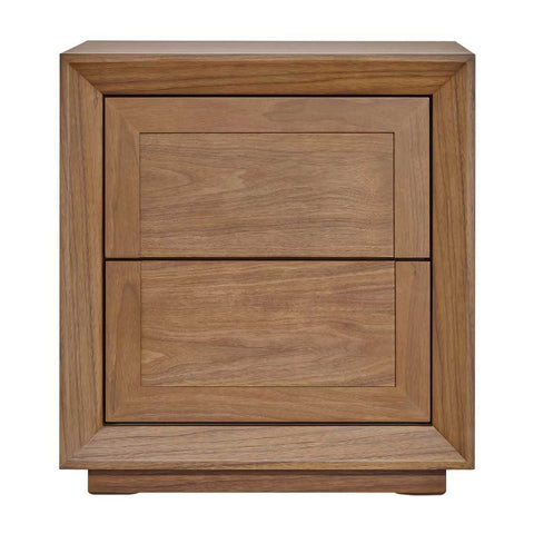 Balmain 60x65cm Tall Bedside Table - Walnut - Bedside Tables - Eleganté