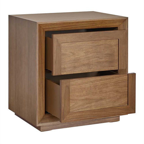 Balmain 60x65cm Tall Bedside Table - Walnut - Bedside Tables - Eleganté