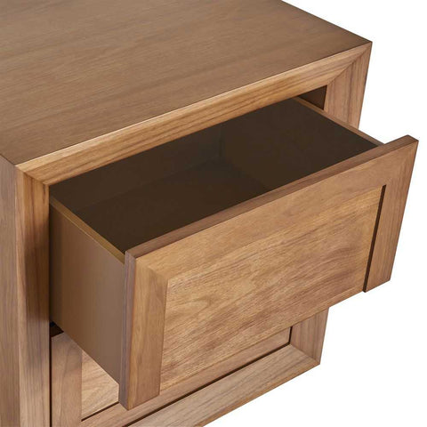 Balmain 60x65cm Tall Bedside Table - Walnut - Bedside Tables - Eleganté