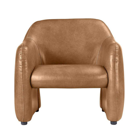 Clifton Arm Chair - Light Brown Leather - Occasional Chairs - Eleganté