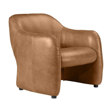 Clifton Arm Chair - Light Brown Leather - Occasional Chairs - Eleganté