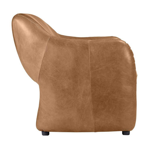 Clifton Arm Chair - Light Brown Leather - Occasional Chairs - Eleganté