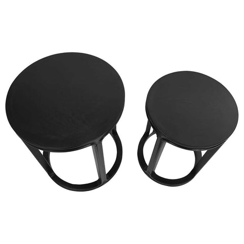 Cadie Nesting Side Tables - Black - Side Tables - Eleganté