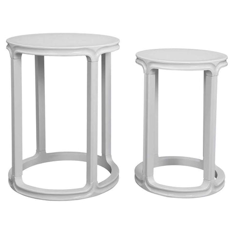 Cadie Nesting Side Tables - White - Side Tables - Eleganté