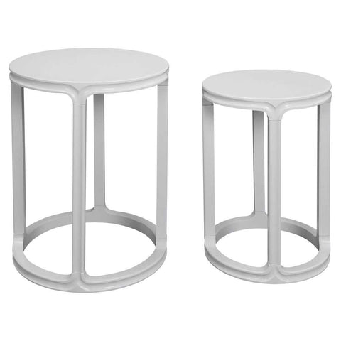 Cadie Nesting Side Tables - White - Side Tables - Eleganté