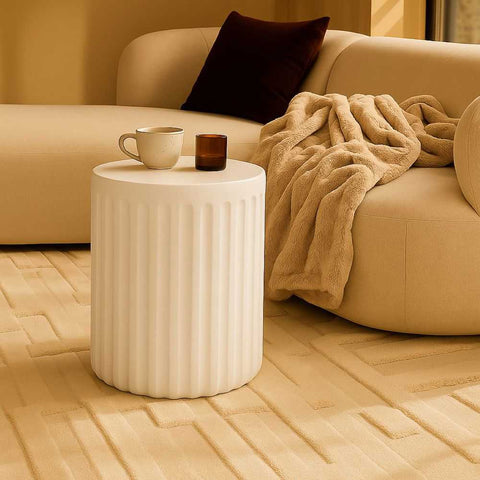 Caleb Side Table - White - Side Tables - Eleganté