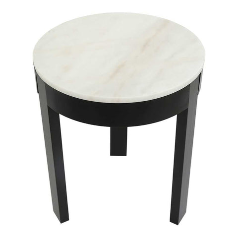 Oliver Marble Side Table - Large Black - Side Tables - Eleganté