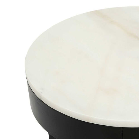 Oliver Marble Side Table - Large Black - Side Tables - Eleganté