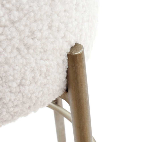 Nino Kitchen Stool - White Boucle - Kitchen and Bar Stools - Eleganté