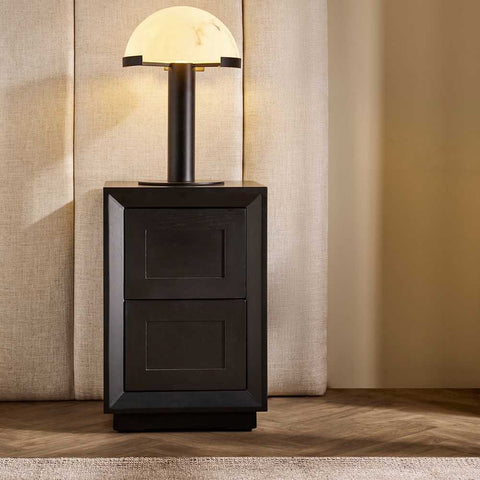 Balmain 40x65cm Bedside Table - Black - Bedside Tables - Eleganté