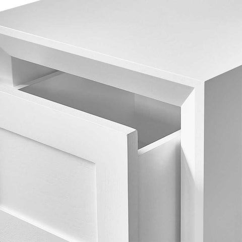 Balmain 40x65cm Bedside Table - White - Bedside Tables - Eleganté