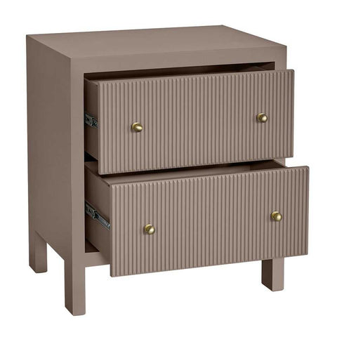 Ariana 67x76cm Bedside Table - Taupe - Bedside Tables - Eleganté