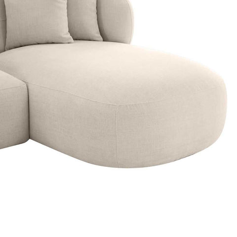 Greenwich Modular 3 Seater Sofa w Right Chaise - Natural Chenille - Greenwich Modular 3 Seater Sofa w Right Chaise - Natural Chenille - Eleganté