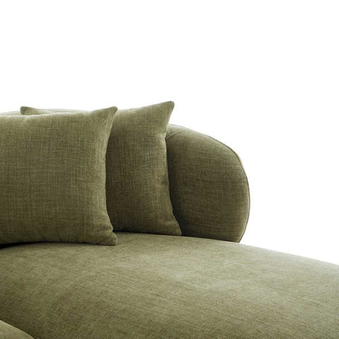 Greenwich Modular 3 Seater Sofa w Right Chaise - Sage Chenille - Greenwich Modular 3 Seater Sofa w Right Chaise - Sage Chenille - Eleganté