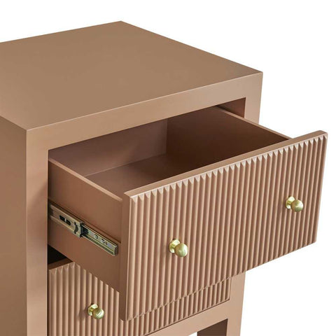 Ariana 50x65cm Bedside Table - Mocha Mousse - Bedside Tables - Eleganté