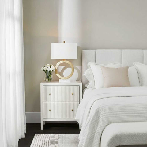 Ariana 67x76cm Bedside Table - Grey - Bedside Tables - Eleganté