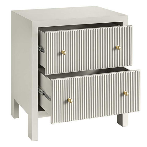 Ariana 67x76cm Bedside Table - Grey - Bedside Tables - Eleganté