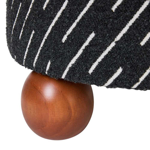 Orta Stool - Black Jacquard - Ottomans and Stools - Eleganté