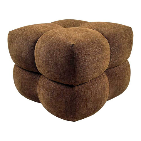 Lesina Stool - Brown Chenille - Ottomans and Stools - Eleganté