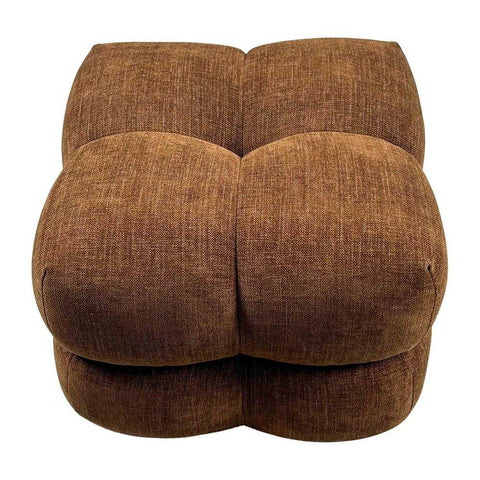 Lesina Stool - Brown Chenille - Ottomans and Stools - Eleganté