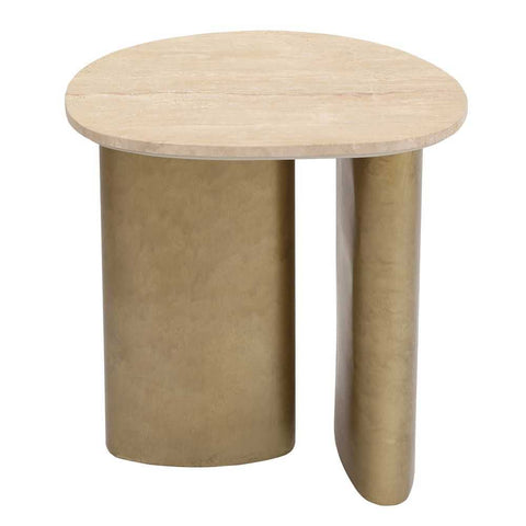 Audrey Large Side Table - Travertine - Side Tables - Eleganté