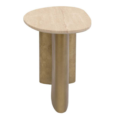 Audrey Large Side Table - Travertine - Side Tables - Eleganté