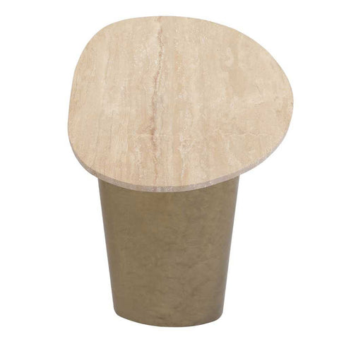 Audrey Large Side Table - Travertine - Side Tables - Eleganté