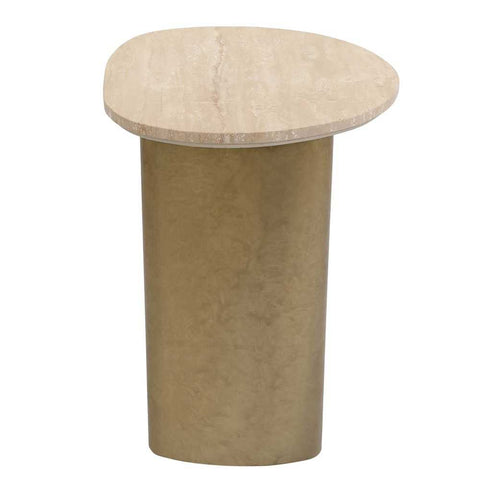 Audrey Large Side Table - Travertine - Side Tables - Eleganté