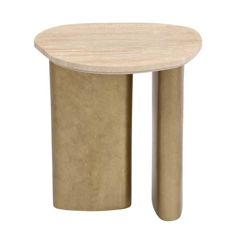 Audrey Small Side Table - Travertine - Side Tables - Eleganté
