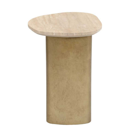 Audrey Small Side Table - Travertine - Side Tables - Eleganté