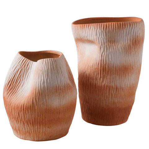 Maeve Porcelain Vase - Large Terracotta - Bowls, Vases, Vessels - Eleganté