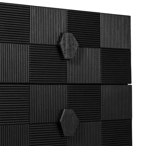 Alton 65x65cm Bedside Table - Black - Bedside Tables - Eleganté