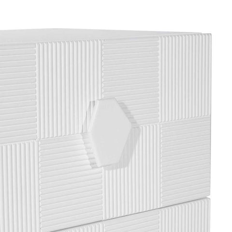 Alton 50x65cm Bedside Table - White - Bedside Tables - Eleganté